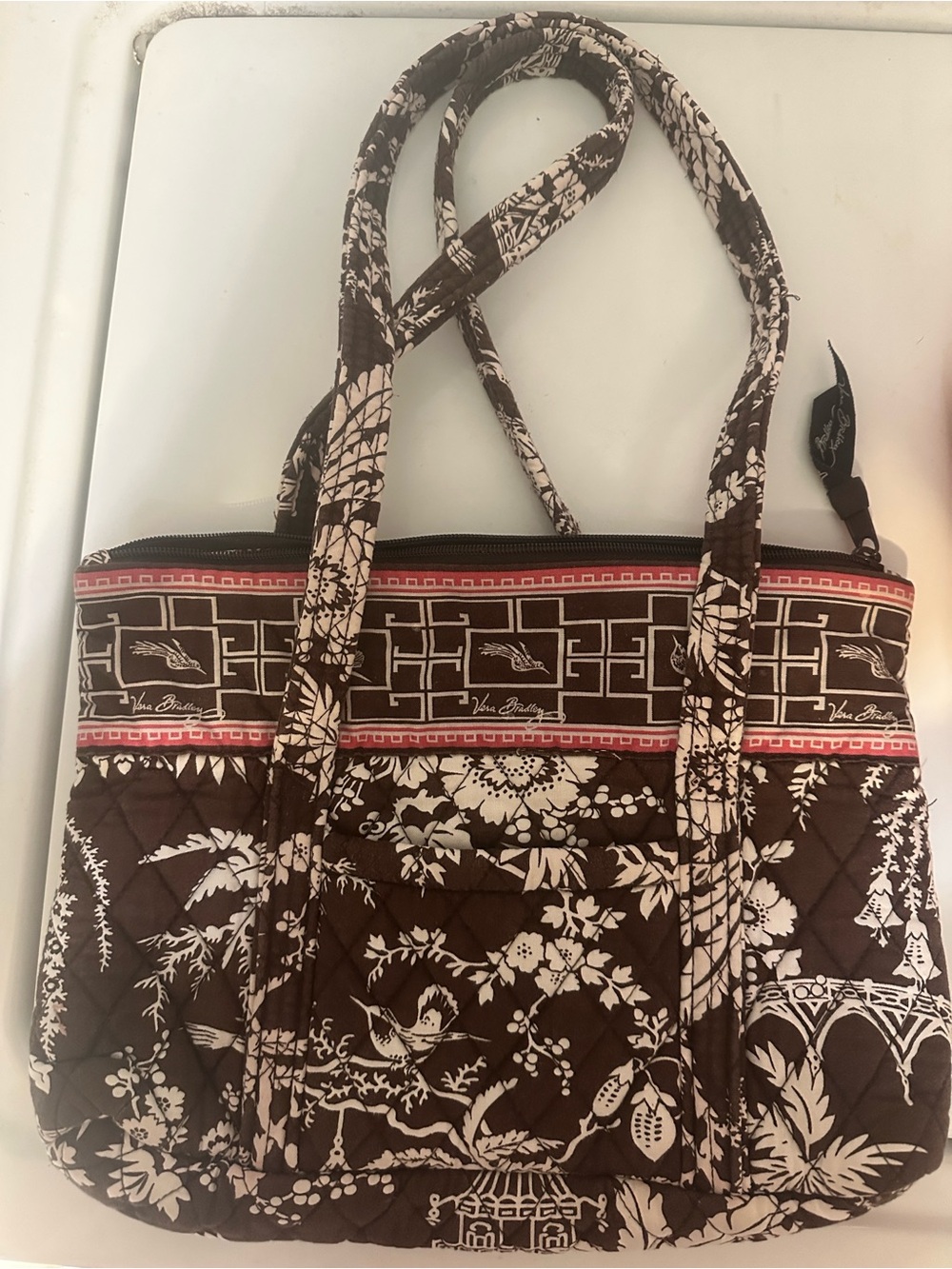Vera Bradley Retired 2009 Imperial Toile Villager Tote Bag